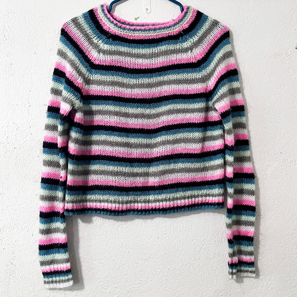 Arizona Jean Co Bright‎ Striped Sweater Size Medium